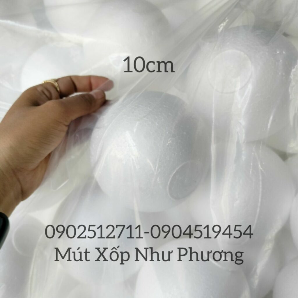 Quả Cầu Mút Xốp _đường kính 10cm Quả cầu xốp  